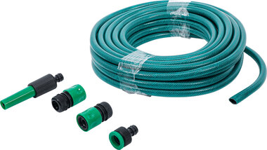 Manguera de jardin PVC incl. pulverizador de jardin y conector de acoplamiento 1/2 15 m