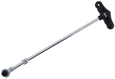 Carraca articulada con mango en T, inclinable cuadrado exterior (1/4)