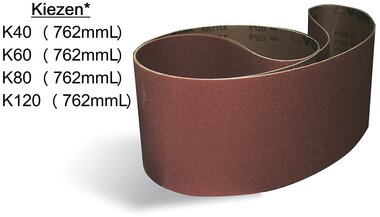 Bandas lijadoras metal/madera 75x762 mm
