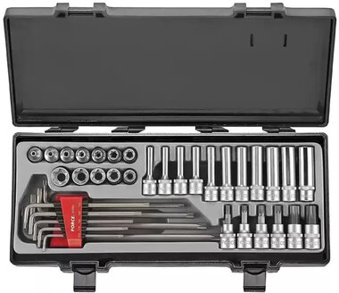 Juego de vasos E-torx 3/8, 38 piezas