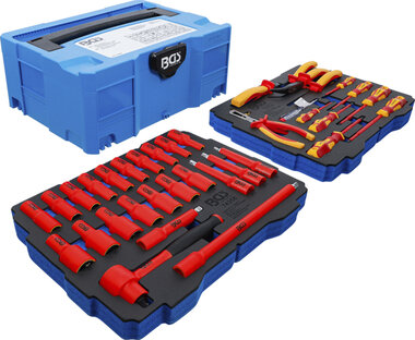 Alicates, tenazas y pinzas/destornilladores y juego de llaves de vaso VDE BGS systainer® 36 piezas