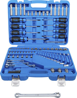 Juego de herramientas (1/4) + (1/2) E-Torx / perfil en T (para Torx) 84 piezas