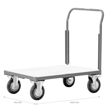 Carro plataforma 1 estante 500kg