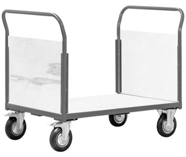 Carro de transporte grande 2 paredes frontales 500 kg