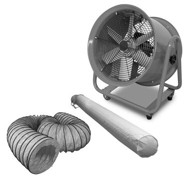 Ventilador móvil MV400R3 con accesorios