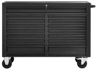 Carro de herramientas ancho 15 cajones negro