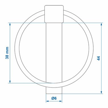 Pasador de chaveta de 6 mm con anillo