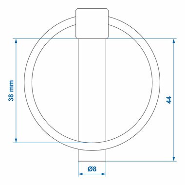 Pasador de chaveta de 8 mm con anillo