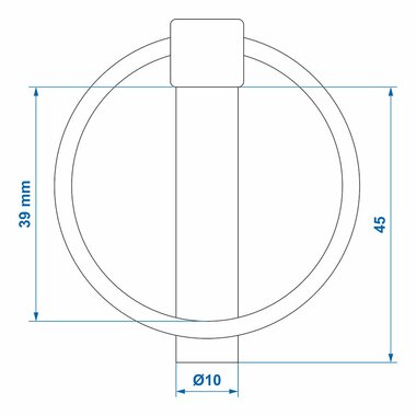Pasador de chaveta de 10 mm con anillo