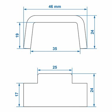 Contraparte para cerradura de tension Tico