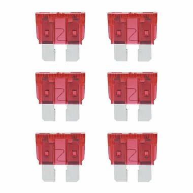 Fusibles de cuchilla roja estandar de 10 A  6 piezas