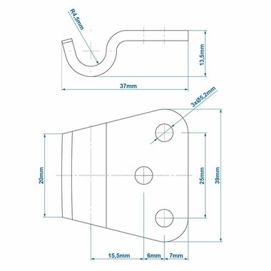 Contraparte para cerradura de tension SPP Z-11