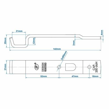 Contraparte para cerradura de tension SPP Z-05A