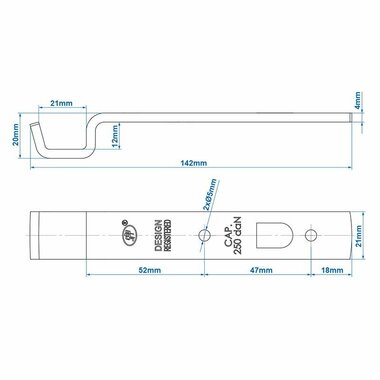 Contraparte para cerradura de tension SPP Z-05