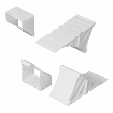 Calzo de rueda de plastico blanco con soporte incluido