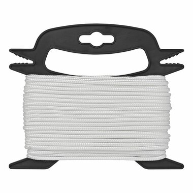 Cuerda tensora de 4 mm x 20 m  color blanco  en rollo