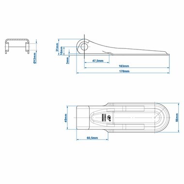 Bisagra de solapa SPP ZW-01.170A