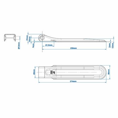 Bisagra de solapa SPP ZW-01.270A