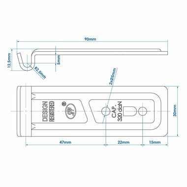 Contraparte para cerradura de tension SPP ZN-06