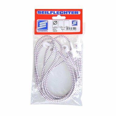 Amarre de vela con ganchos de nailon  4 piezas en bolsa  35 cm  color blanco