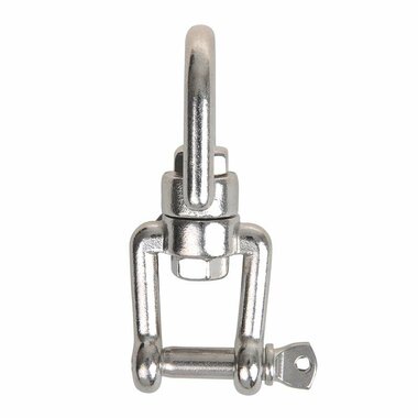 Cerradura giratoria de 8 mm  acero inoxidable A4 AISI 316  ojo horquilla  2.500 daN