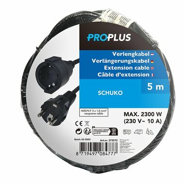 Cable alargador Schuko 5M 3x1 0 mm²