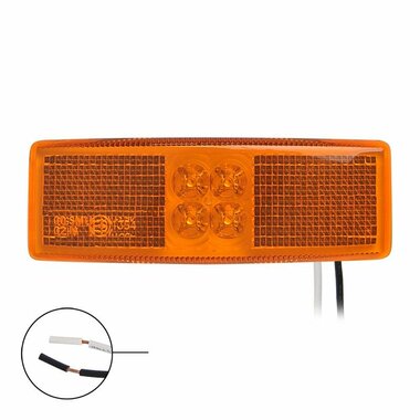 Luz de posicion lateral 12 24V naranja 110x40mm LED