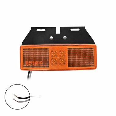 Luz de posicion lateral 12 24V naranja 110x40mm LED con soporte