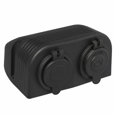 Kit de superficie: Toma DIN + puerto USB doble tipo A 2x2100mA
