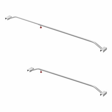 Soporte de lona de aluminio extensible de 108 a 146 cm para lona de remolque
