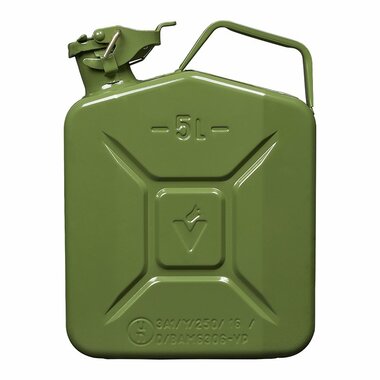 Bidon metalico verde de 5 l homologado por la ONU y TuV GS