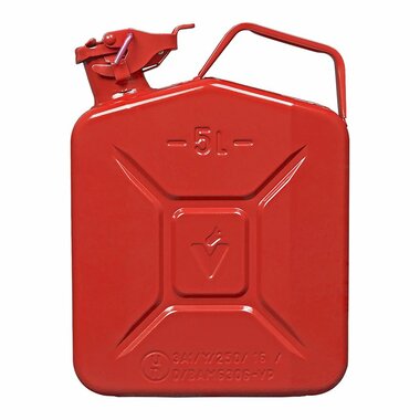 Bidon metalico rojo de 5 l homologado por la ONU y TuV GS