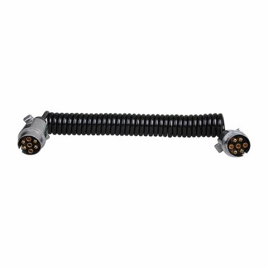 Cable espiral de 4 5 m con 2 conectores metalicos de 7 pines.