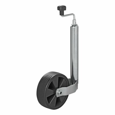 Rueda de morro de 48 mm  llanta de plastico con neumatico de caucho 220x70 mm