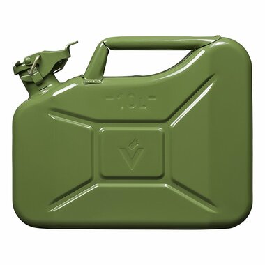Bidon metalico de 10 l  color verde  homologado por la ONU TuV GS