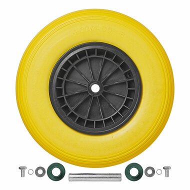 Neumatico de PU con llanta de plastico de 164.00-8 incl. eje de 20 mm