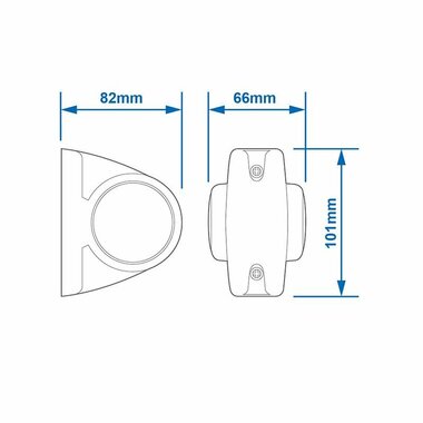 Luz de ancho 12 24V rojo blanco naranja 101x82mm LED