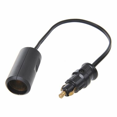 Cable alargador de enchufe DIN a toma de mechero de 25 cm