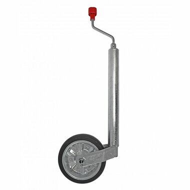 Rueda jockey Plus diametro 48 mm, rueda maciza de goma 200 x 50 mm, 300 kg