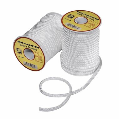 Cordon de fibron trenzado  5 mm  20 m en bobina  blanco  410 daN