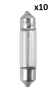Lampara de coche 12V 10W SV8.5 11x43 x10 pieza