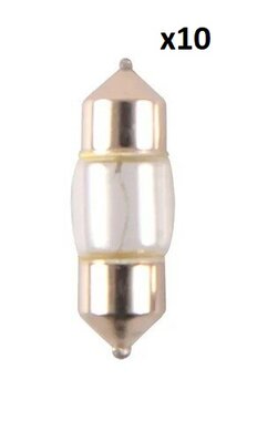 Bombilla para coche 12V 10W SV8,5 11x30 x10 pieza