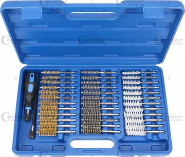 Juego de cepillos 38 piezas acero/nylon/laton diametro 8-19 mm