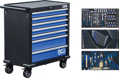 Carro de herramientas XL 7 cajones con 301 herramientas