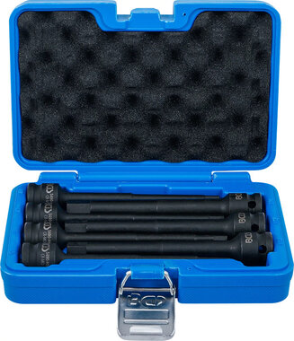Juego de puntas de vaso de impacto longitud 150 mm (1/2) hexagono interior 5 - 14 mm 7 piezas