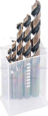 Juego de brocas espirales para perforacion de nucleos 7 piezas HSS-G oxido negro 2,5-10,2 mm