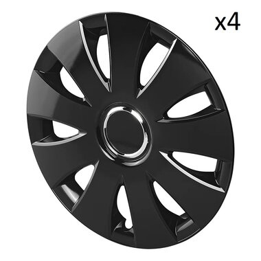 Cubierta de rueda Fox negra de 13 pulgadas x4 piezas