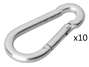 Mosqueton de acero inoxidable 5x50mm x10 pieces