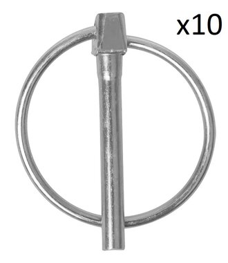 Pasador de chaveta de 6 mm con anillo piezas x10