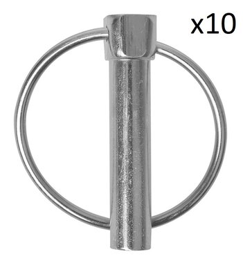 Pasador de chaveta de 10 mm con anillo x10 piezas